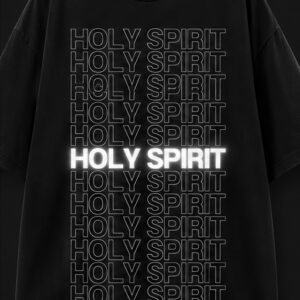 Holy Spirit Glow Oversized T-Shirt (Black)