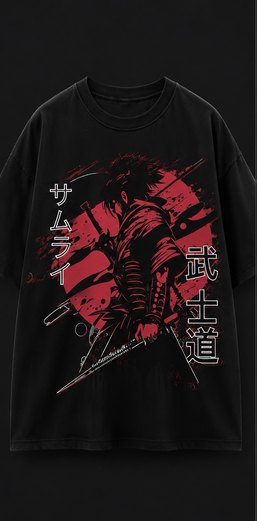 Samurai Spirit Oversized T-Shirt (Black)